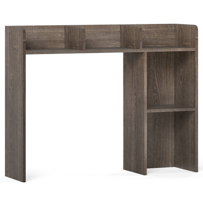 3-Tier Multipurpose Desk Bookshelf with 4 Shelves, Oak Bookcases Oak at Gallery Canada