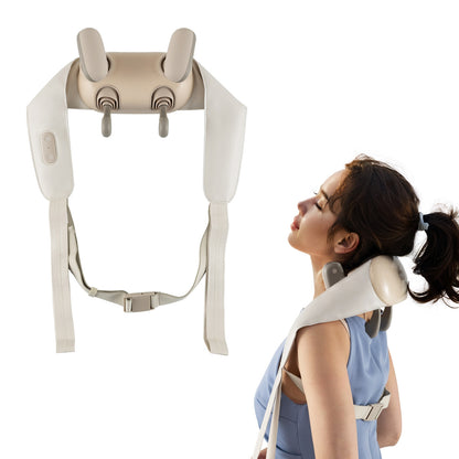 Neck Shoulder Massager with 2 Heat Levels for Pain Relief, Beige Spa & Salon at Gallery Canada