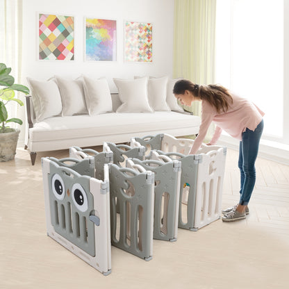 16-Panel Baby Activity Center Play Yard with Lock Door , Beige Baby Playpen & Playards at Gallery Canada