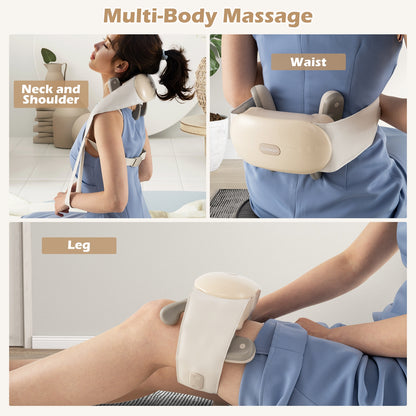 Neck Shoulder Massager with 2 Heat Levels for Pain Relief, Beige Spa & Salon at Gallery Canada