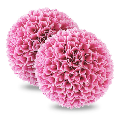 2 PCS Artificial Plant Topiary Balls Faux Boxwood Decorative Balls, Pink Faux Plants at Gallery Canada