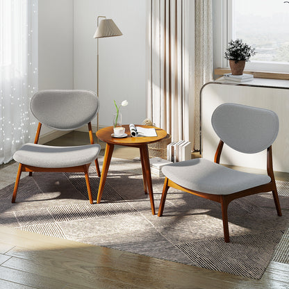 Accent Chairs Set of 2 with Side Table, Solid Wood Frame, Gray Accent Chairs at Gallery Canada