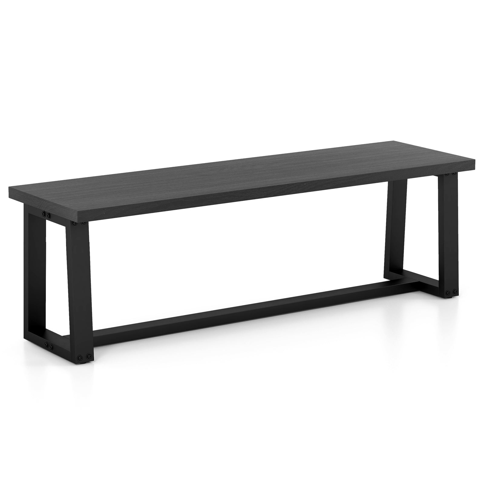 Wood Dining Bench With Metal Frame, Adjustable Footpads, Black Shoe Racks & Storage Benches at Gallery Canada