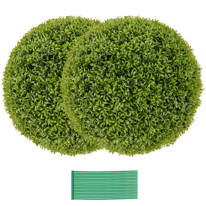 2 PCS 20 Inch Artificial Plant Boxwood Topiary Ball-M, Green Faux Plants at Gallery Canada