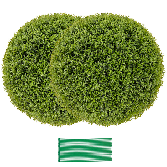 2 Pièces Boule Topiaire Artificielle en Buis de 20 Pouces, Vert