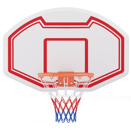 Large Wall Mounted Basketball Hoop with Shatter-proof Backboard, Red & White Sport Equipments at Gallery Canada