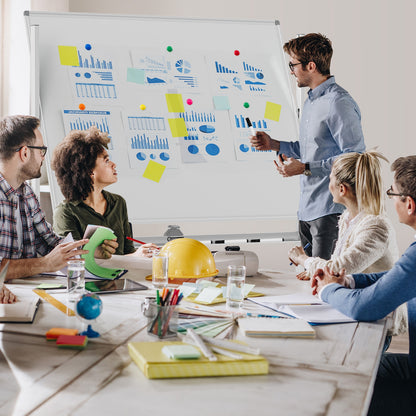 48 x 36 Inches Rolling Double-Sided Whiteboard with Magnetic Surface, White Home Office at Gallery Canada