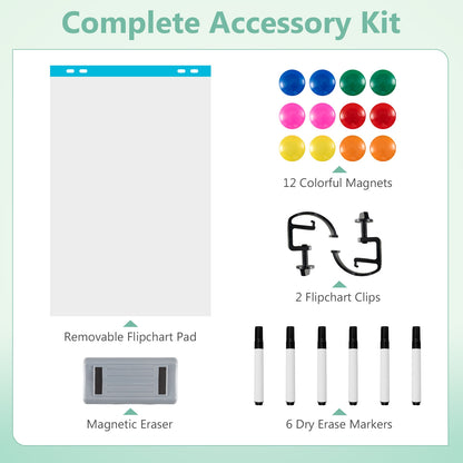 48 x 36 Inches Rolling Double-Sided Whiteboard with Magnetic Surface, White Home Office at Gallery Canada