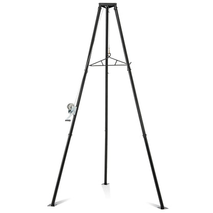 Tripod Game Hoist Deer Hanger 600 LBS Capacity Deer Skinning Rack, Black Camping at Gallery Canada