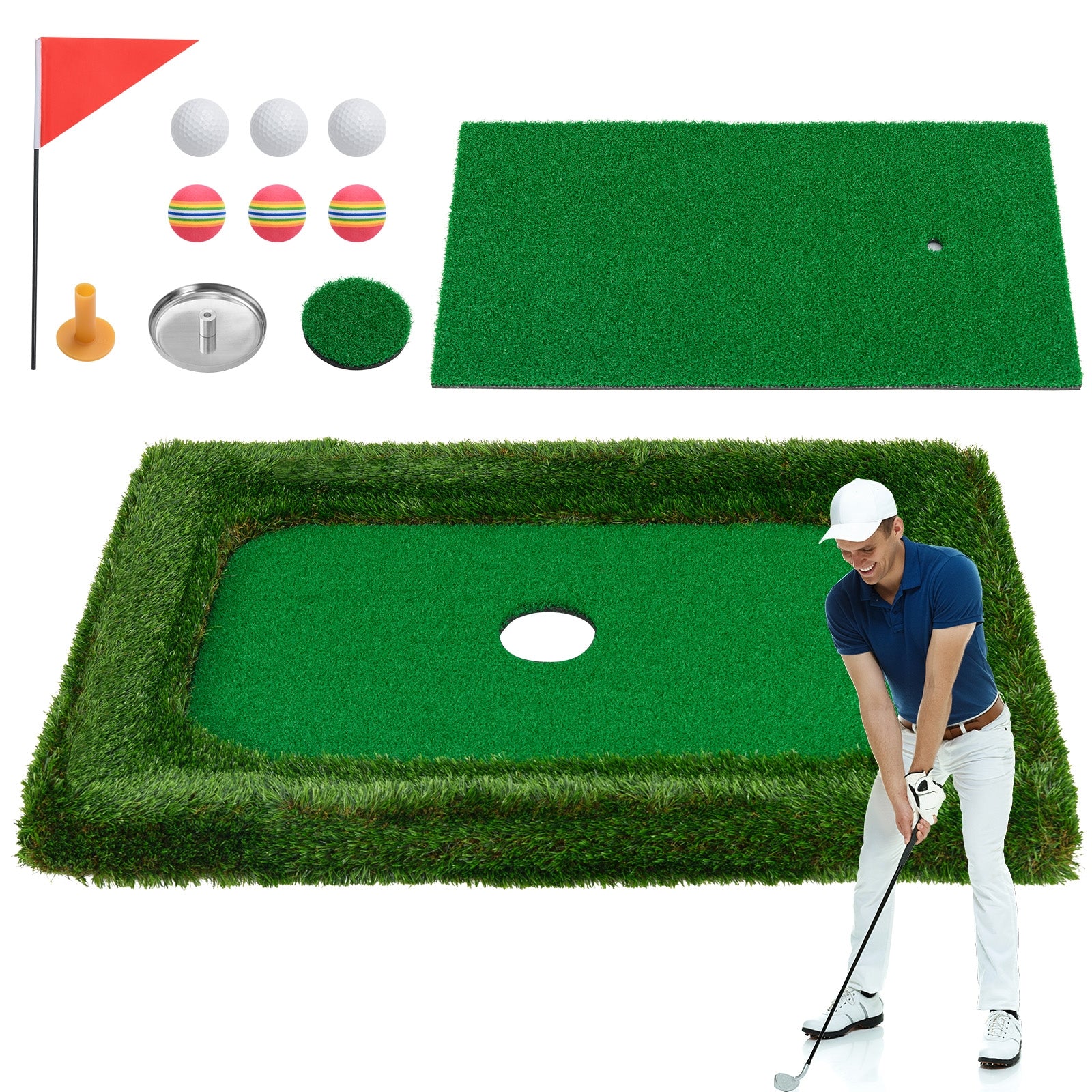 37.5 x 25.5 Inch Floating Golf Green, Pool Chipping Mat, Green Golf at Gallery Canada