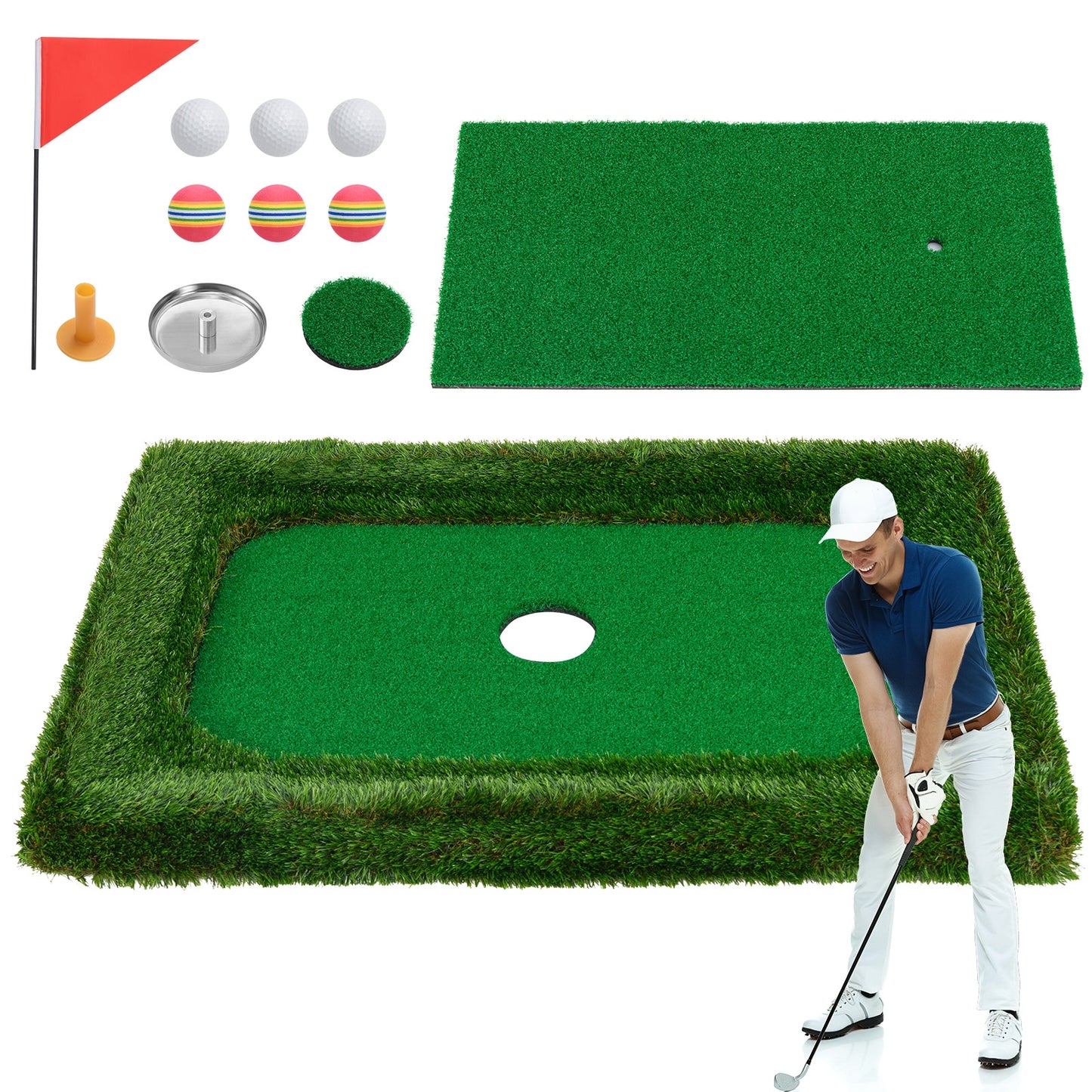 37.5 x 25.5 Inch Floating Golf Green, Pool Chipping Mat, Green Golf at Gallery Canada