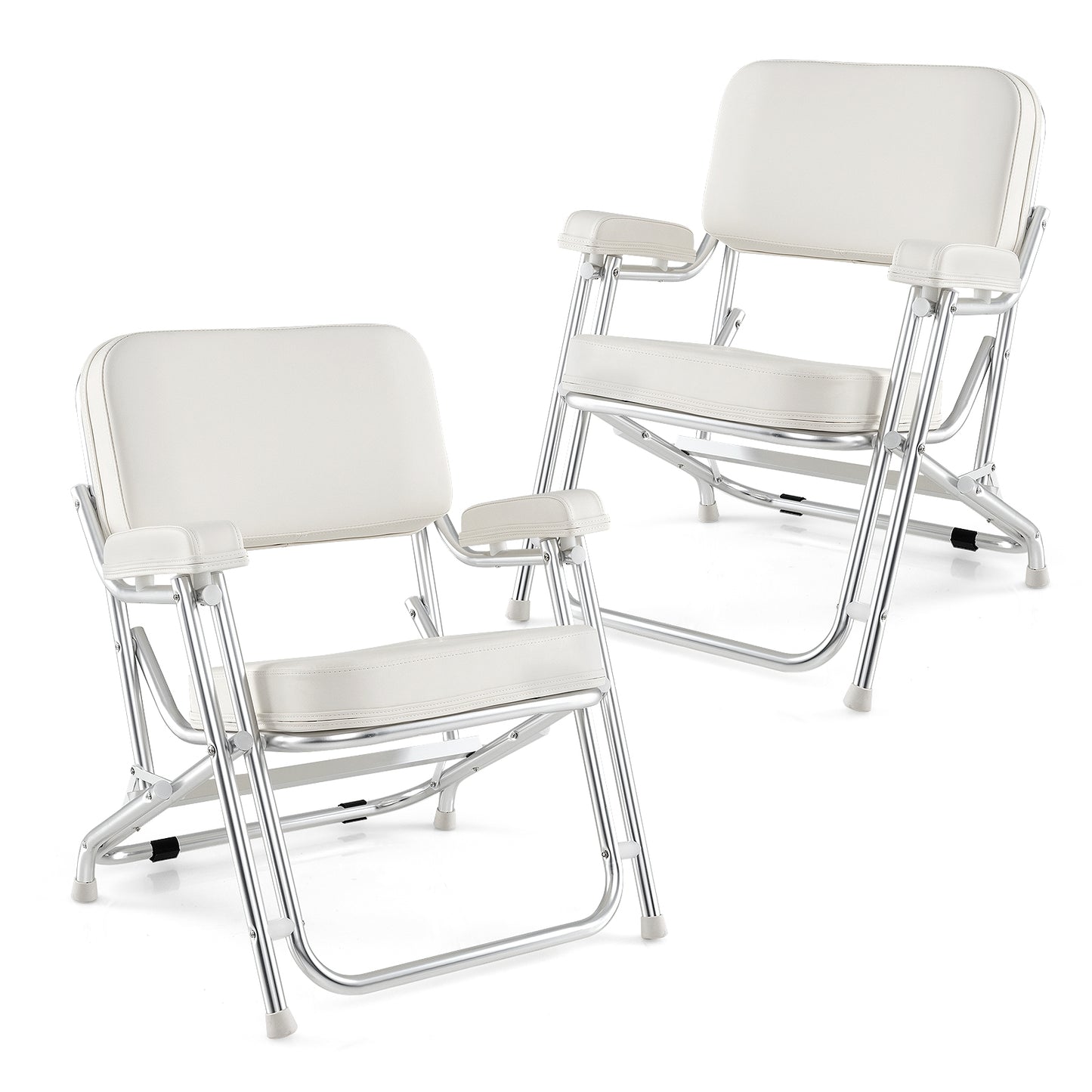 Portable Aluminum Boat Deck Beach Chair, Cushioned Seat, White Water Sports at Gallery Canada