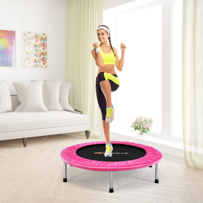 36 Inch Mini Folding Trampoline Portable Recreational Fitness Rebounder, Pink Trampolines at Gallery Canada