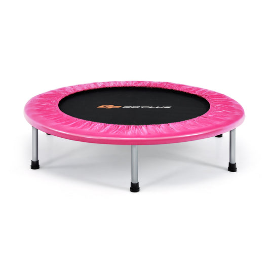 36 Inch Mini Folding Trampoline Portable Recreational Fitness Rebounder, Pink Trampolines Pink at Gallery Canada
