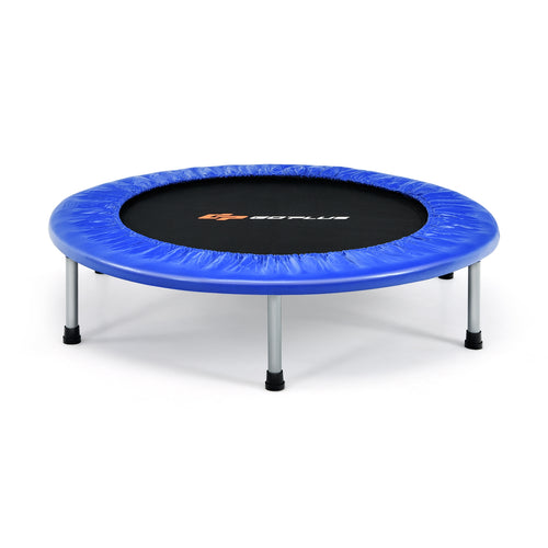 36 Inch Mini Folding Trampoline, Portable Fitness Rebounder, Blue