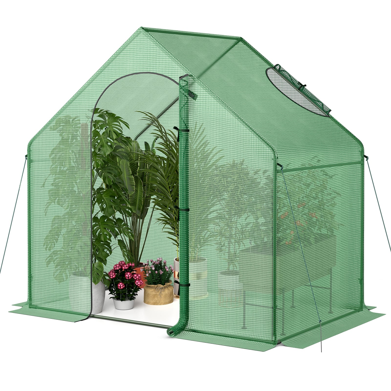 Portable Outdoor Warm House with PE Cover and Roll-up Zippered Door Greenhouses at Gallery Canada