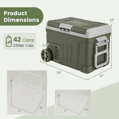 12 Volt Car Refrigerator Portable Car Fridge with Adjustable Range-35L Coolers at Gallery Canada