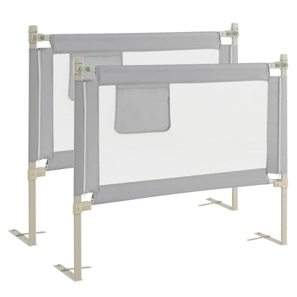 Toddler Bedrail With Side Pocket, 24 Adjustable Heights, Gray Bed Rails Gray at Gallery Canada