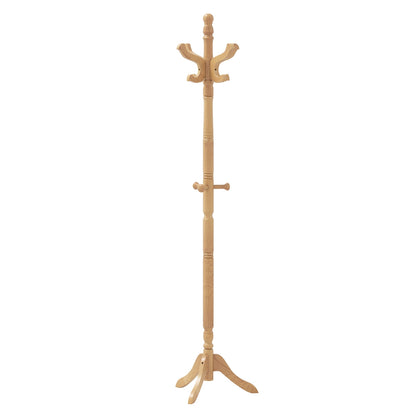 Solid Wood Hall Tree with 11 Hooks and 3 Height Options for Entryway, Natural Coat Racks & Hall Trees at Gallery Canada