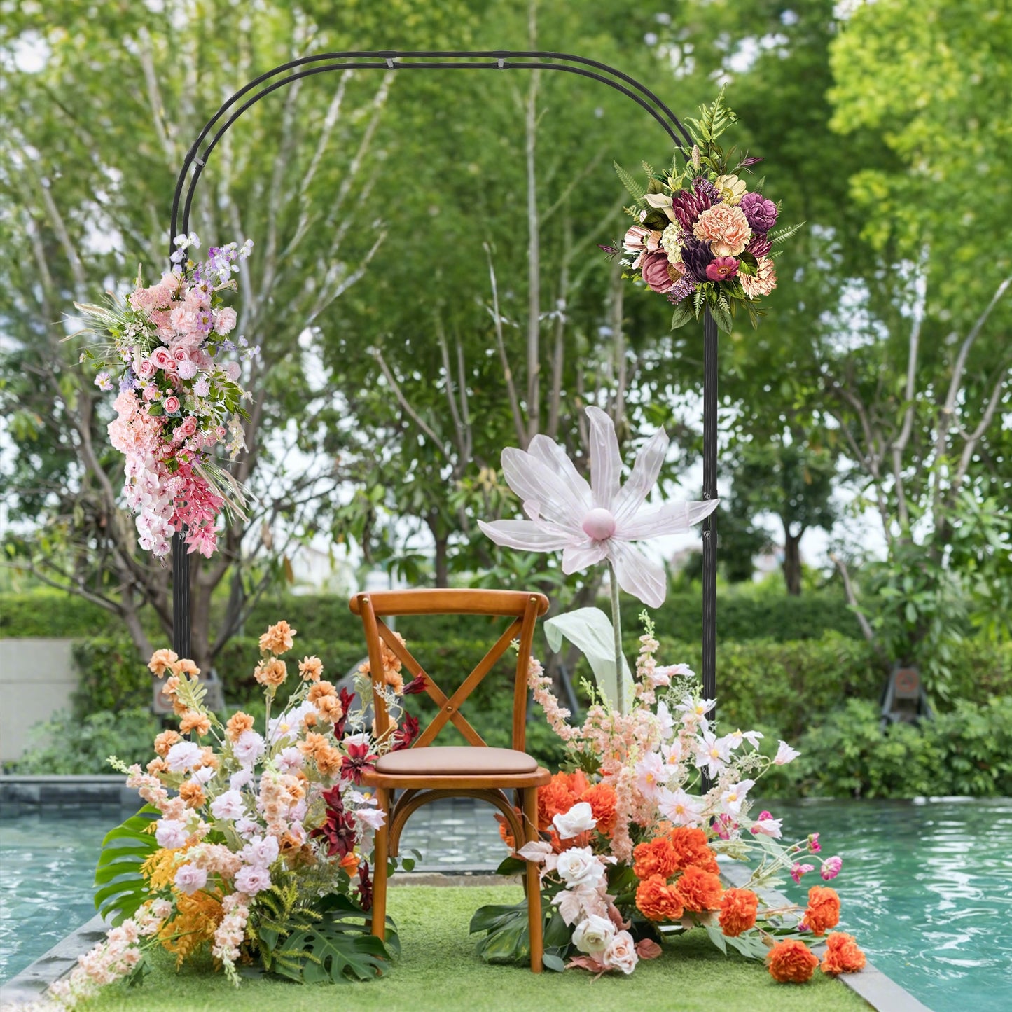 Metal Garden Arch Trellis For Climbing Plants, Black Plant Supports at Gallery Canada