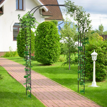 Metal Garden Arch Trellis For Climbing Plants, Black Plant Supports at Gallery Canada