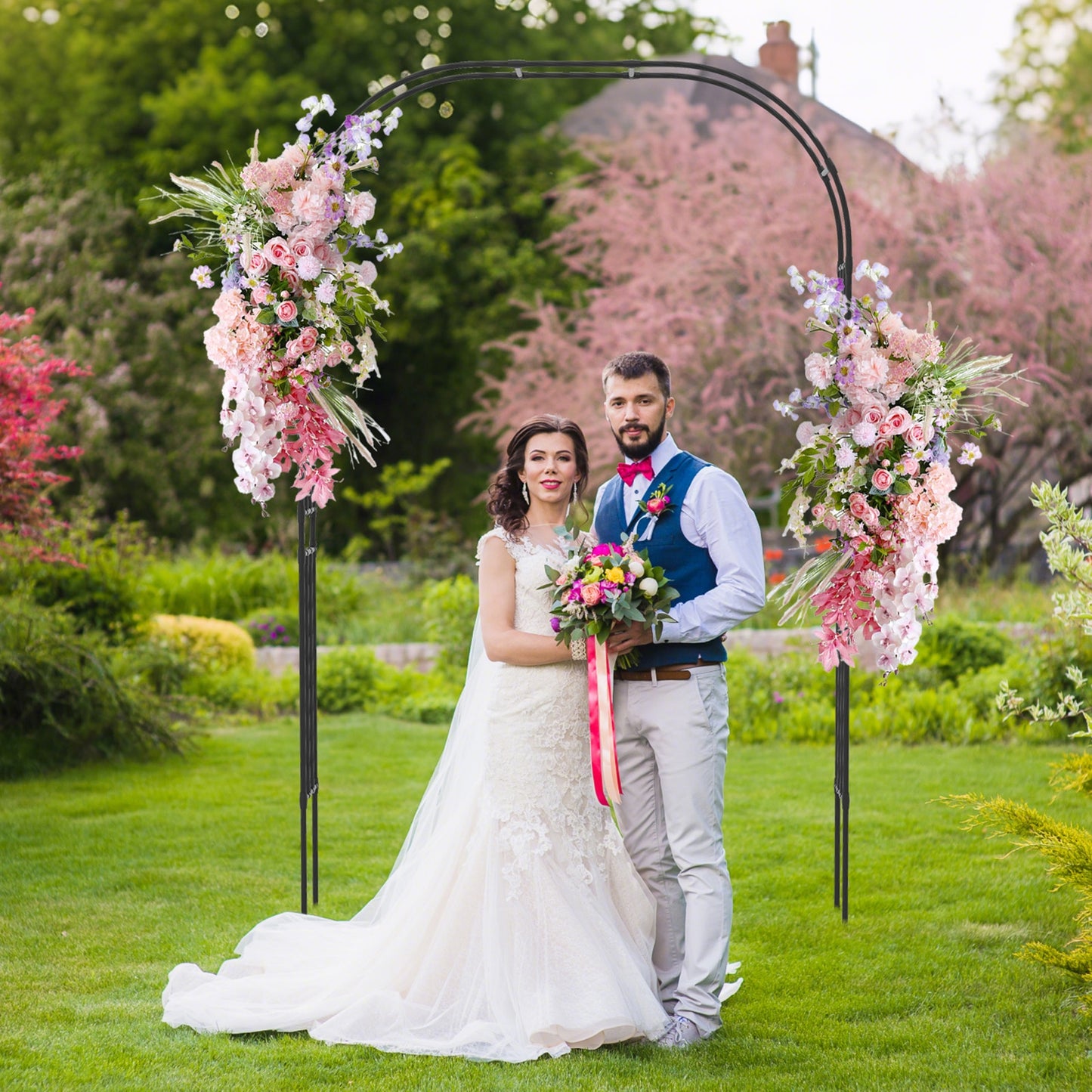 Metal Garden Arch Trellis For Climbing Plants, Black Plant Supports at Gallery Canada