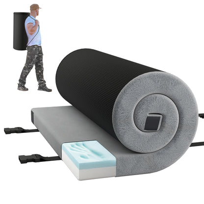 Foldable Camping Mattress, High Density Foam Cushion, Anti-Slip Bottom, Gray Air Mattresses & Sleeping Bags at Gallery Canada
