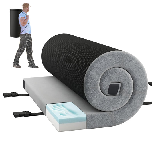 Indoor Outdoor Sleeping Mat, High Density Foam Cushion, Carrying Bag, Gray Air Mattresses & Sleeping Bags Gray at Gallery Canada
