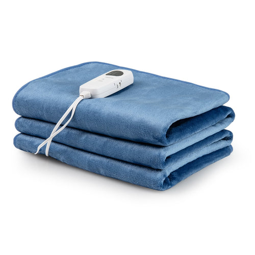 Electric Heated Mattress Pad, 5 Heating Levels, Overheat Protection, Blue