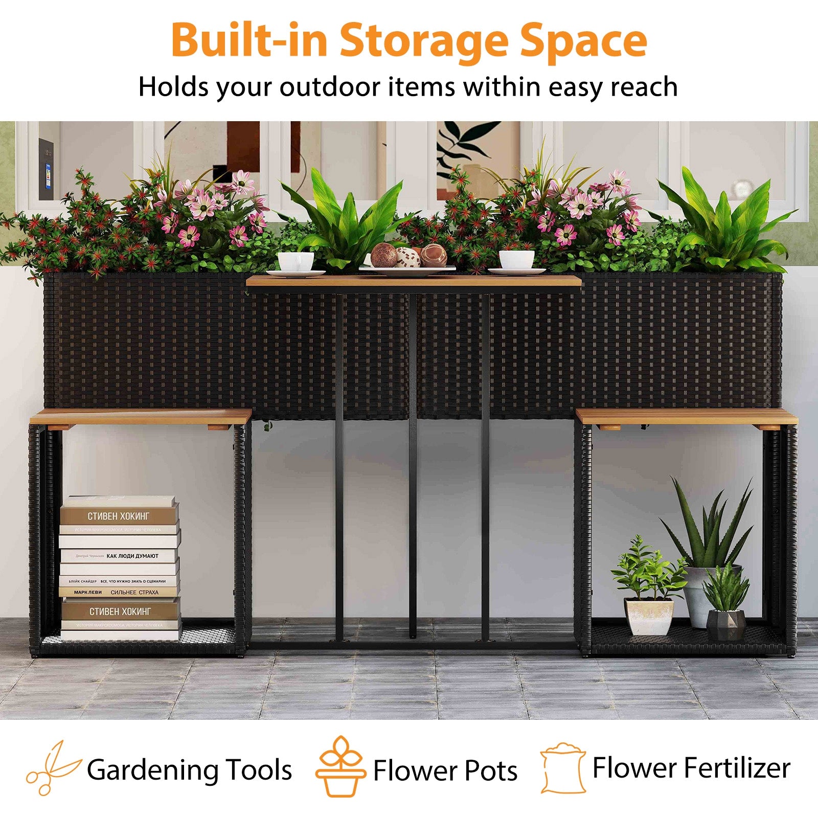 Patio Furniture Set With Raised Garden Bed, Black Patio Furniture Sets at Gallery Canada