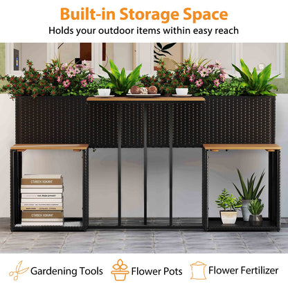 Patio Furniture Set With Raised Garden Bed, Black Patio Furniture Sets at Gallery Canada