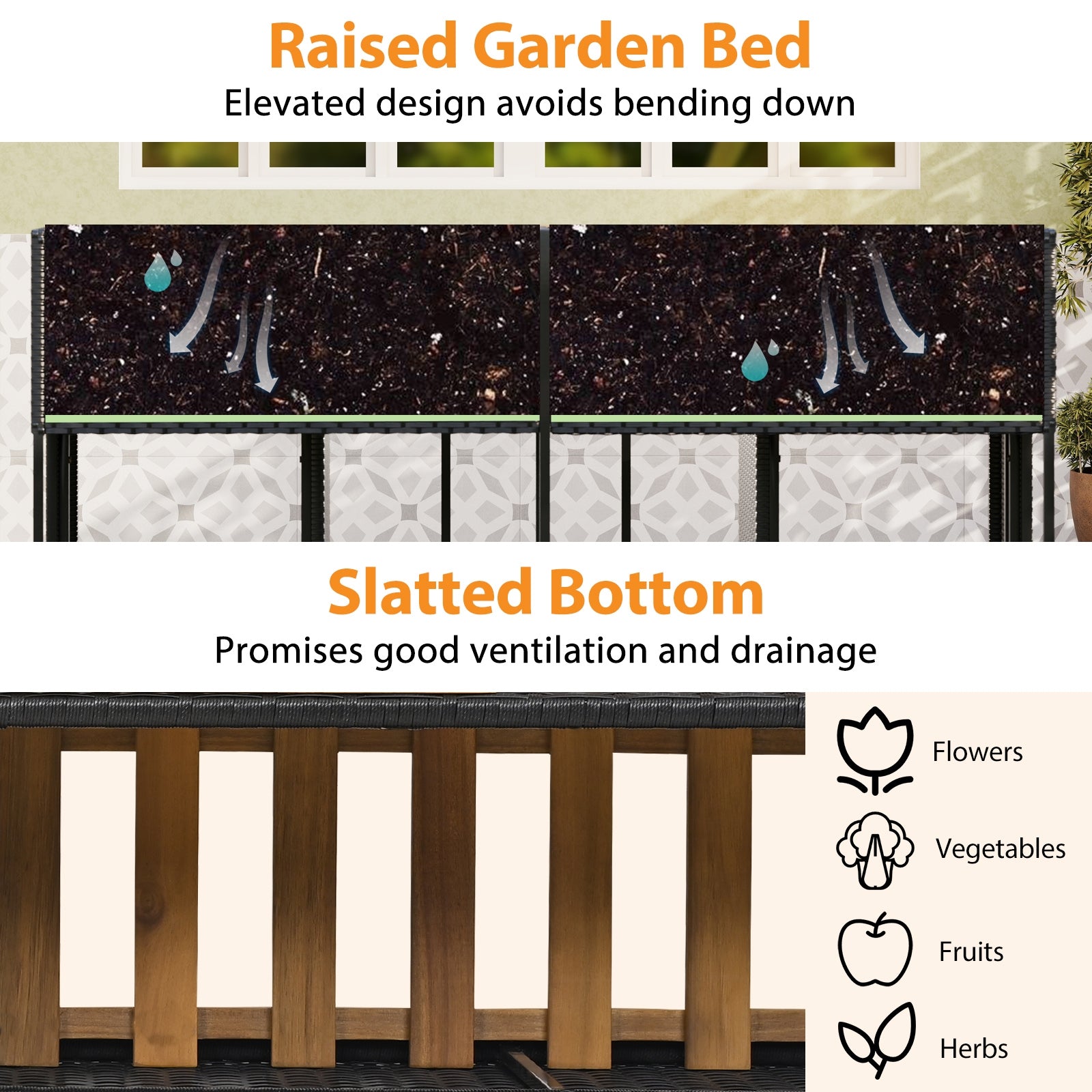Patio Furniture Set With Raised Garden Bed, Black Patio Furniture Sets at Gallery Canada