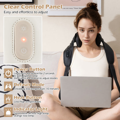 Neck Shoulder Massager with 2 Heat Levels for Pain Relief, Black Spa & Salon at Gallery Canada