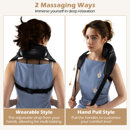 Neck Shoulder Massager with 2 Heat Levels for Pain Relief, Black Spa & Salon at Gallery Canada