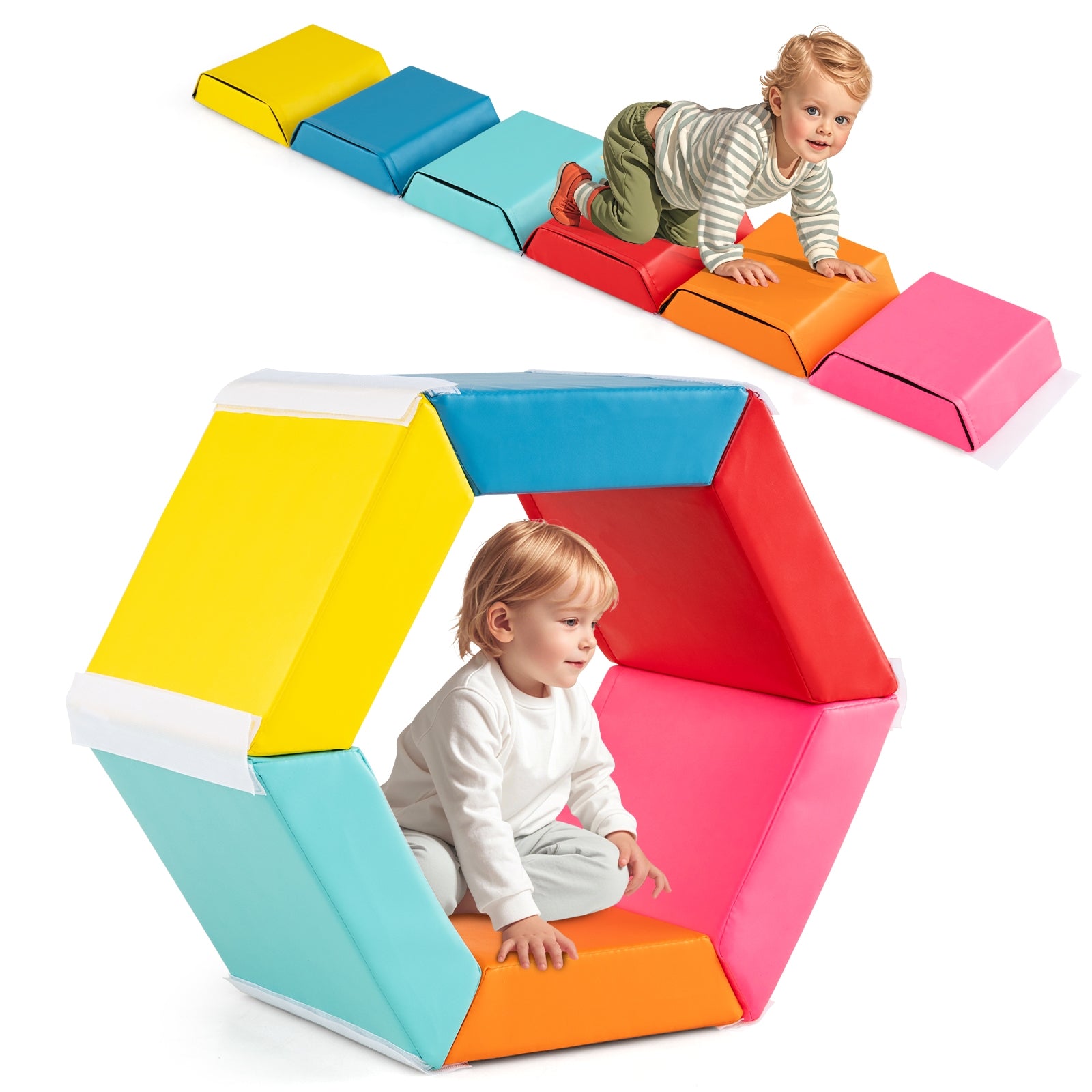 Hexagon Kids Ball Pit, Foam Climbing Exercise Mat, Multicolor Climbers & Slides at Gallery Canada
