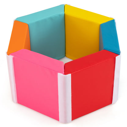 Hexagon Kids Ball Pit Foam Climbing Exercise Mat with Detachable PU Covers, Multicolor Climbers & Slides at Gallery Canada