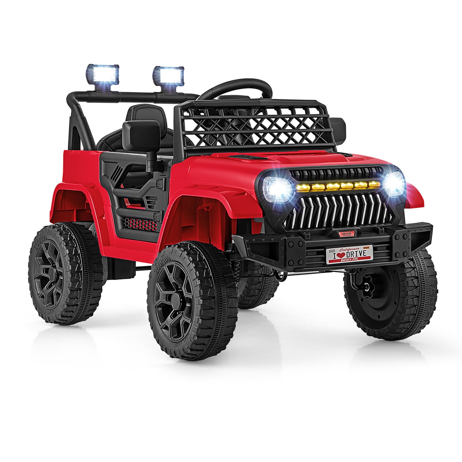 12V Kids Ride On Truck Car, With Remote And Music, Red Powered Ride On Toys Red at Gallery Canada