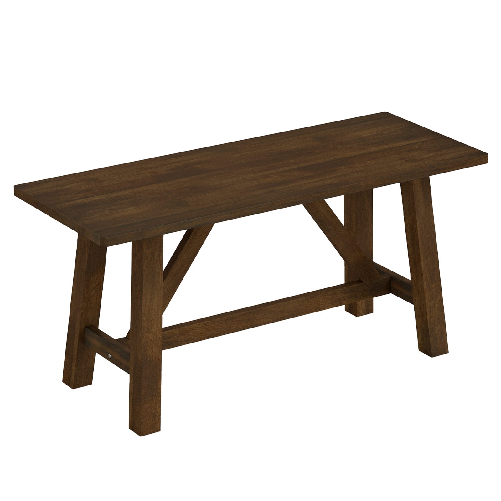 Wooden Entryway Bench, Farmhouse Dining Bench, 400 LBS Weight Capacity, Brown Shoe Racks & Storage Benches Brown at Gallery Canada