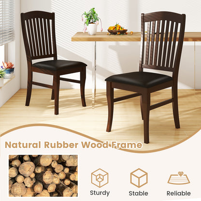 Dining Chairs Set of 2 Kitchen Side Chairs Mid-century Armless Dinette Chairs, Coffee Dining Chairs at Gallery Canada