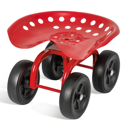 Garden Rolling Workseat, 360° Swivel, Adjustable Height, Red Garden Tools at Gallery Canada