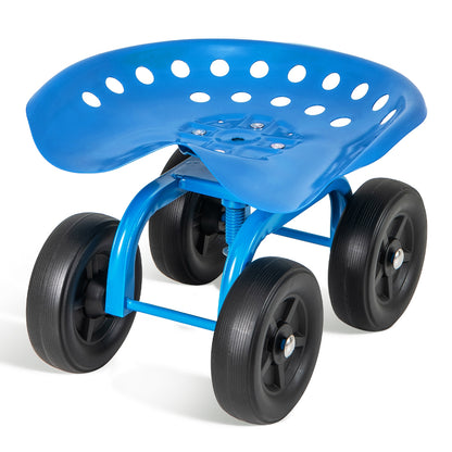 Garden Rolling Workseat, 360° Swivel Seat, Adjustable Height, Blue Garden Tools Blue at Gallery Canada