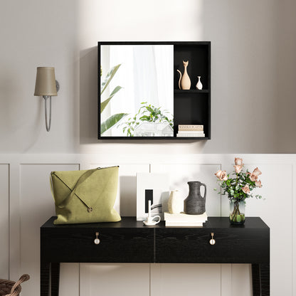 Bathroom Medicine Cabinet with Single Mirror Door, Black Wall Cabinets at Gallery Canada