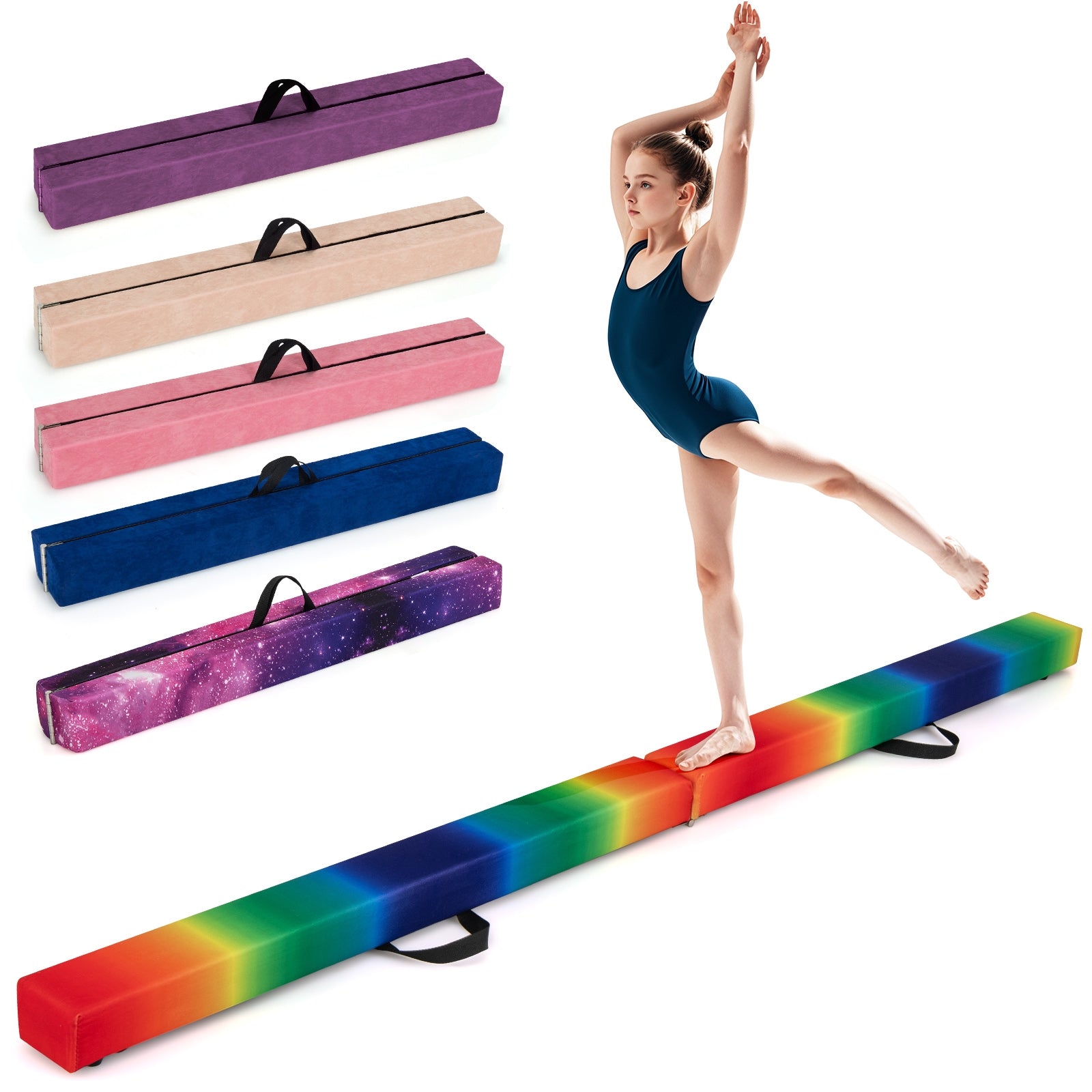 7 Feet Folding Portable Floor Balance Beam, Multicolor Toy Sports at Gallery Canada