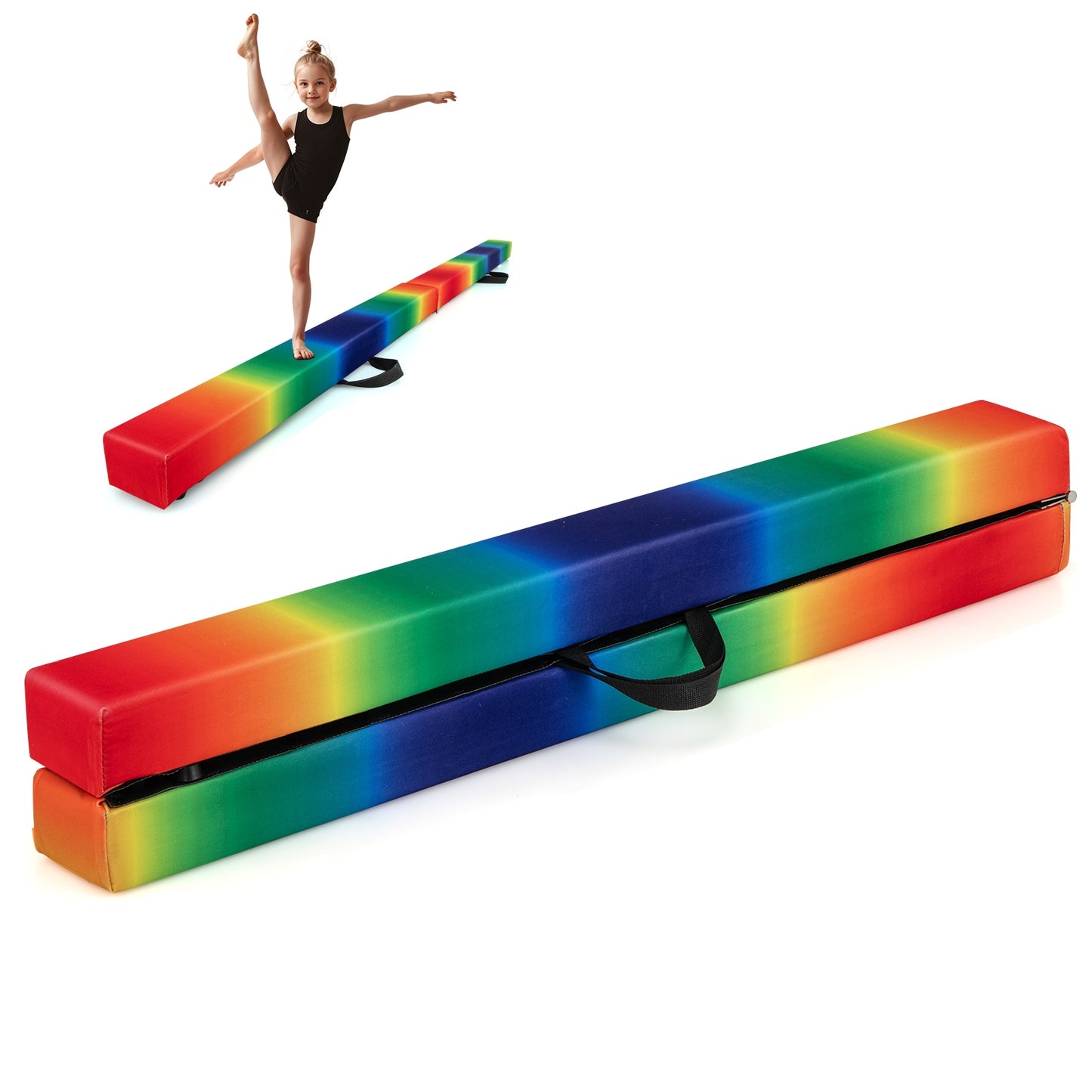 7 Feet Folding Portable Floor Balance Beam, Multicolor Toy Sports at Gallery Canada