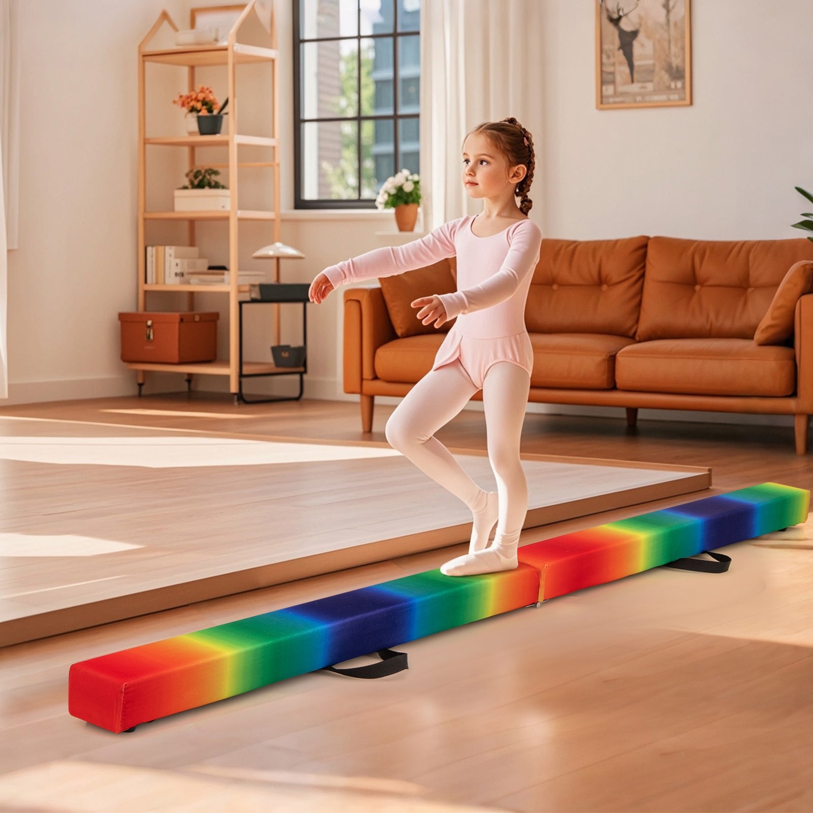 7 Feet Folding Portable Floor Balance Beam, Multicolor Toy Sports at Gallery Canada