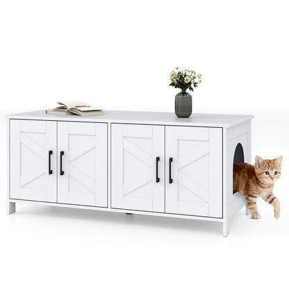 Cat Litter Box Enclosure For 2 Cats, White Cat Houses at Gallery Canada