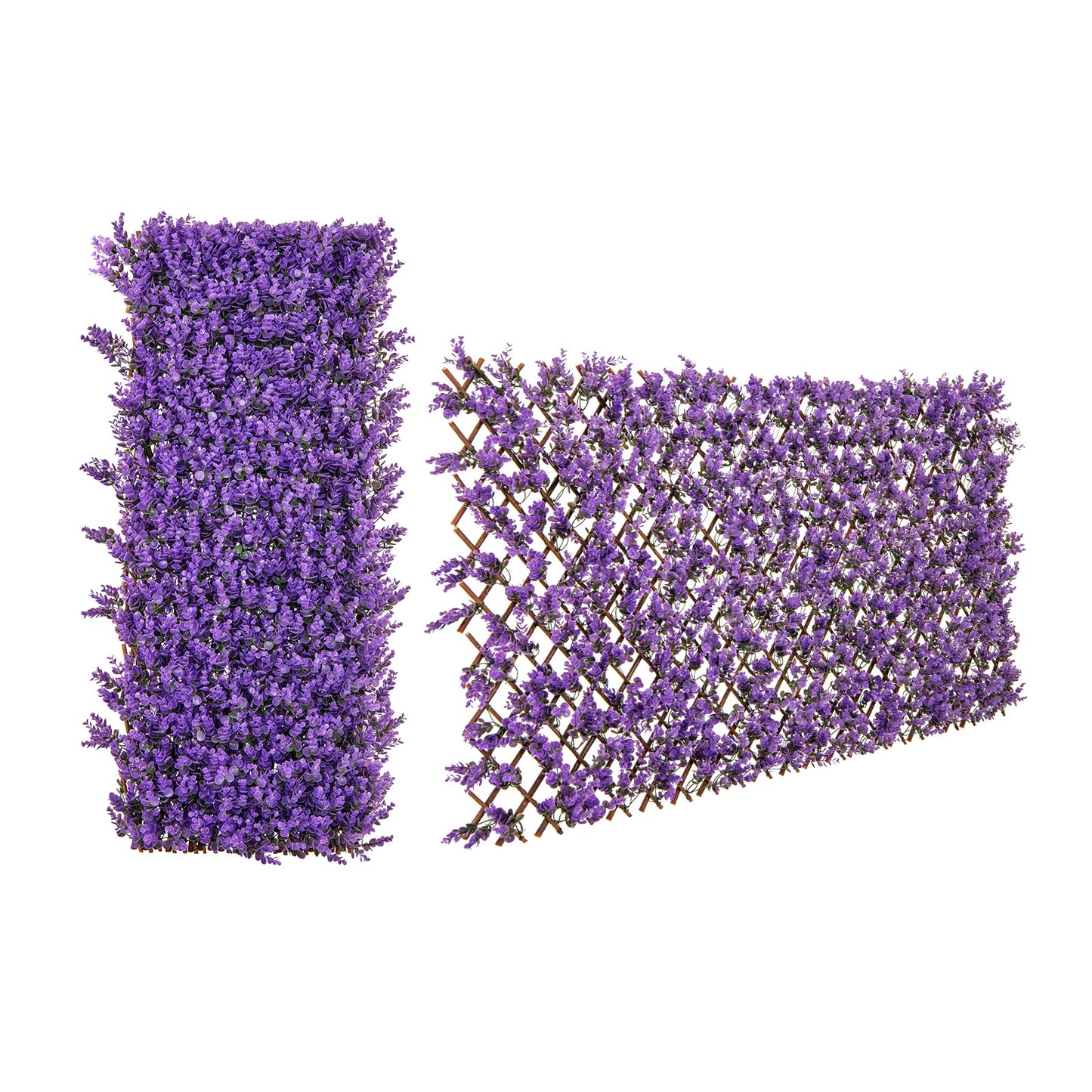 Eucalyptus Fencing Panel, Willow Frame, Balcony Patio, Purple Faux Plants Purple at Gallery Canada