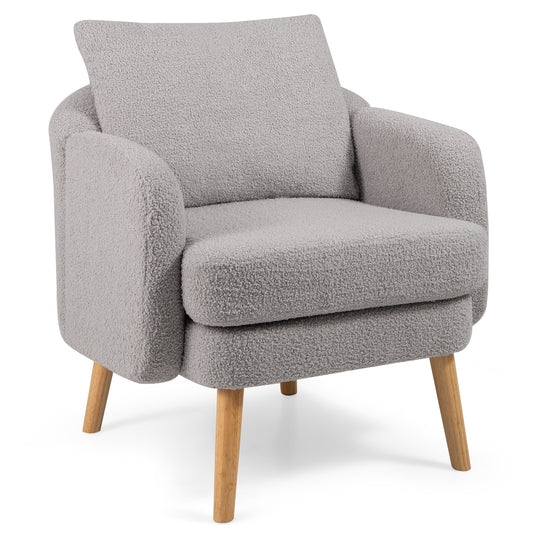 Sherpa Accent Chair, Modern Living Room Chair, Gray Accent Chairs Gray at Gallery Canada