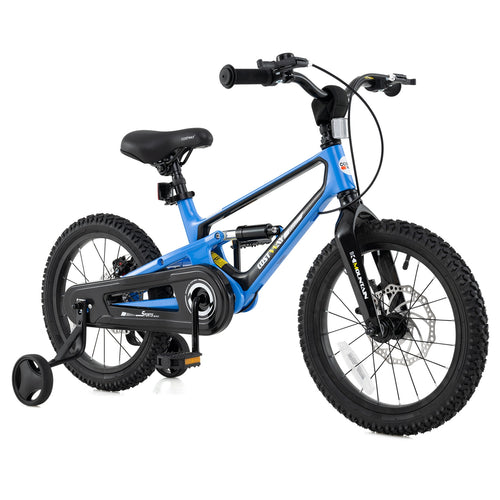 16 Inch Kids Bike Adjustable with Shock Absorber and Bell for Aged 4 to 7-16 inches, Blue