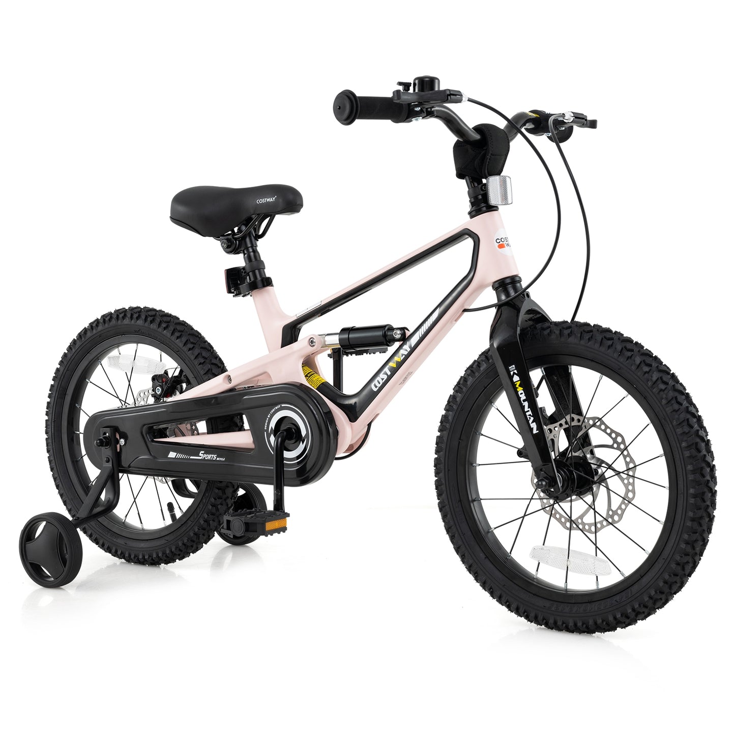 16 Inch Kids Bike Lightweight with Detachable Training Wheels for Aged 4 to 7-16 inches, Pink Kids Bike Pink at Gallery Canada